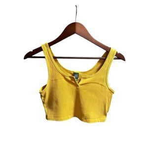 Wild Fable Ribbed Yellow Crop Top | Size M | Y2K Summer Style | Free Shipping